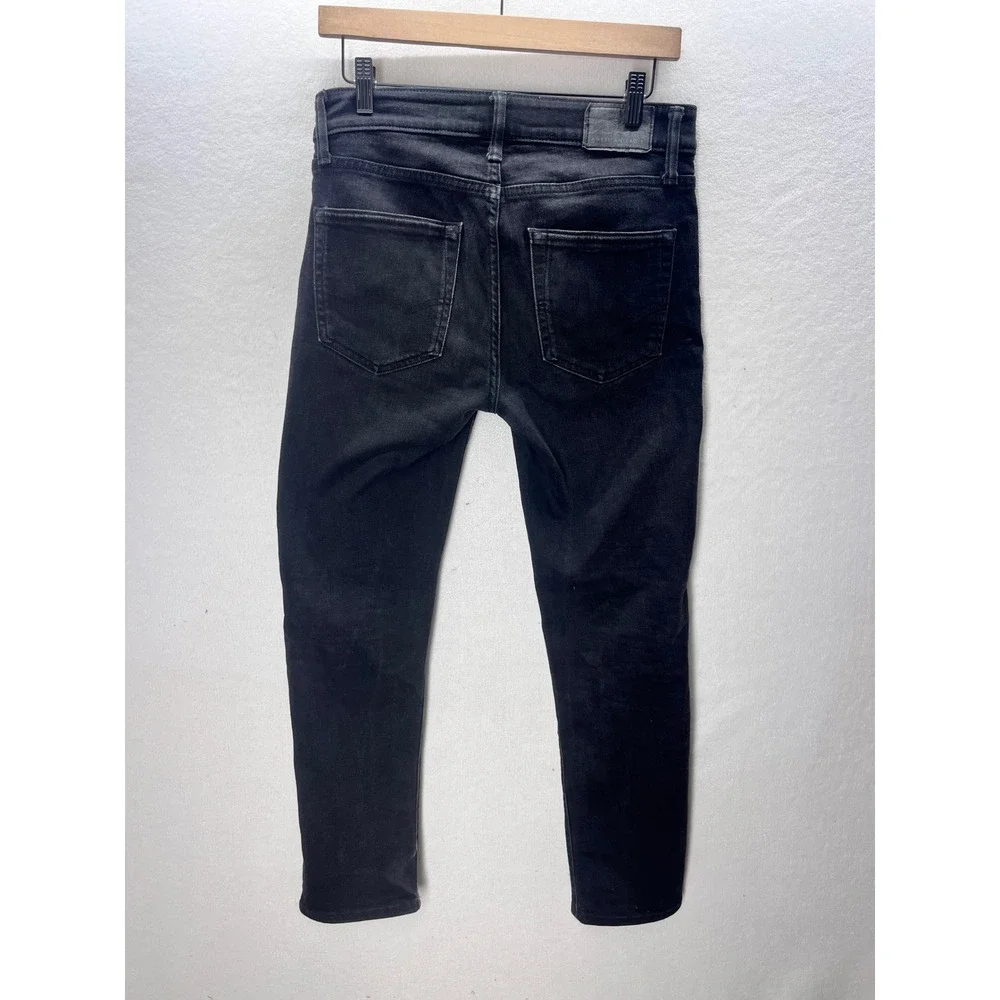 American Eagle Slim Straight Jeans Mens 28x30 Black Denim Airflex+‎ Stretch 3261